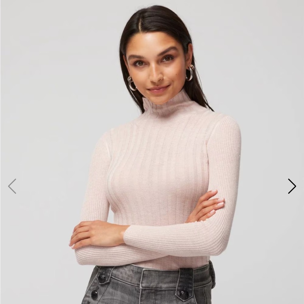 NWT White House Black Market cashmere mockneck sweater.